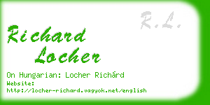 richard locher business card