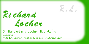 richard locher business card